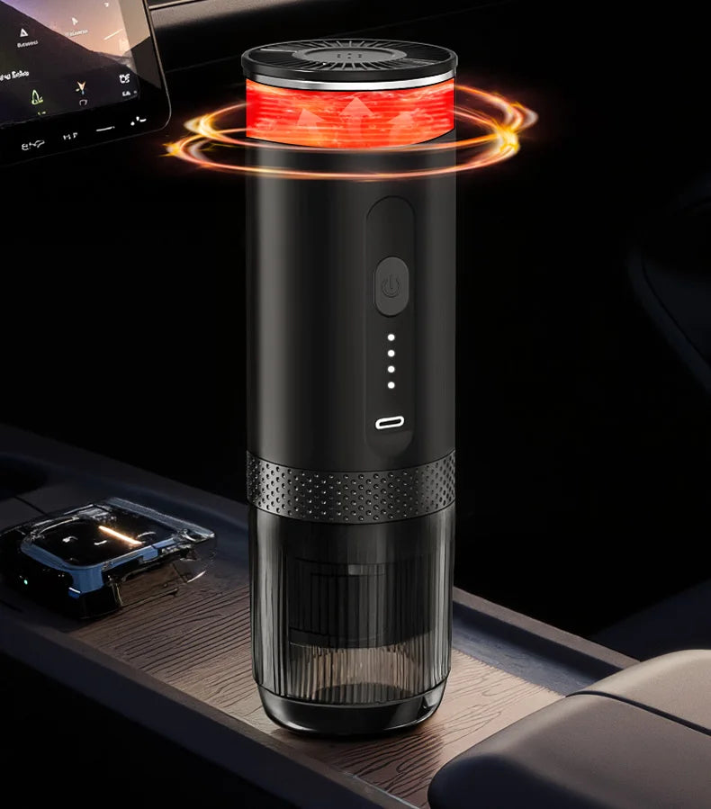 Electric Espresso Coffee Machine for Car & Home Camping Portable Coffee Maker Capsule Powder Travel 2-in-1 Wireless Coffee Maker