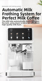 220V Touch Screen Coffee Machine for Home 20Bar Espresso Maker with Milk Frother Automatic Coffee Brewer Energy Saving