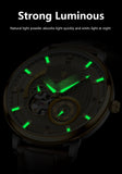 POEDAGAR Fashion Business Men Watch Waterproof Luminous Hollow Tourbillon Male Clock Automatic Mechanical Leather Men's Watches