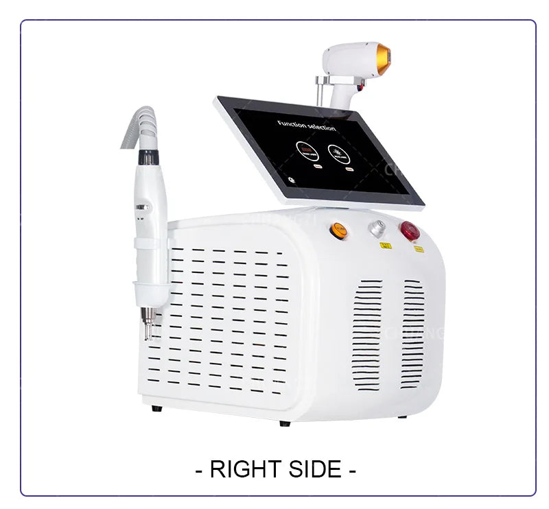 Multifunctional 2 in 1 Diode and Nd Yag Laser 755 808 1064nm Hair Removal Machine Portable Picoseconds Laser Tattoo Remover