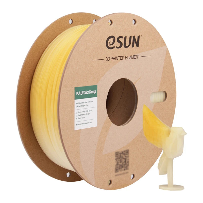 eSUN PLA Filament UV Color Change 3D Printer Filament For Bambu Lab 1.75mm 1KG Photochromic PLA UV  Color Change 3D Filament