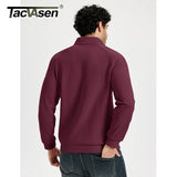 TACVASEN Heavyweight Quarter Zip Pullover Mens Winter Sherpa Lined Athletic Warm Sweatshirt Casual 1/4 Zip Golf Fleece Sweater