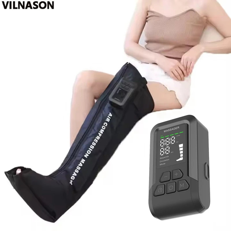 2025 New Arrival Cordless Legs And Feet Air Massage Therapy Recovery Boots Circulation Air Compression Full Leg Massager Machine