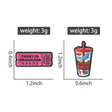2-6pcs/set Hobby Collection Enamel Pins Reading Book Iced Coffee Knit Brooch Hiking Badges Music Korean Girls Band Jewelry