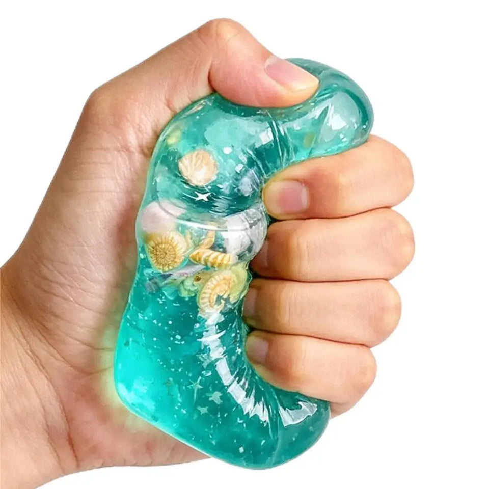 Party Stress Relief Cube Squishy Squeeze Toy,Seashell Soft Squeeze Fidget Toy Sensory Play Office Desktop Anti-Anxiety Ornaments