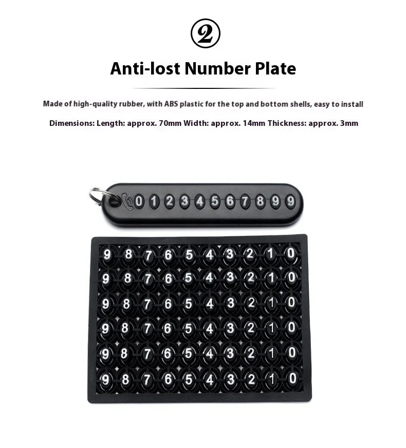 Mobile Phone Number Plate Woven Rope Car Key Anti-loss Phone DIY Pendant Men's and Women's 8-shaped Key Chain Key Chain