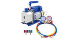 SIHAO 1.8CFM Vacuum Pump with Gauges AC Refrigerant  Vacuum Packing Air Condition Automobile Maintenance 220V 110V