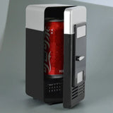 Mini USB Fridge Portable Cooler Beverage Drink Cans Cooler / Warmer Refrigerator for Car Laptop PC Computer Black Red Color 2024