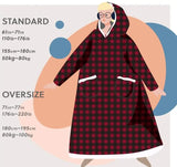 2025 Super Long Flannel Blanket with Sleeves Winter Hoodies Sweatshirt Women Men Pullover Fleece Giant TV Blanket Oversized New