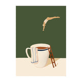Coffee Diver Poster Coffee Canvas Painting Trendy Kitchen Gallery Print Wall Art Picture for Home Decoration Coffee Lover Gift