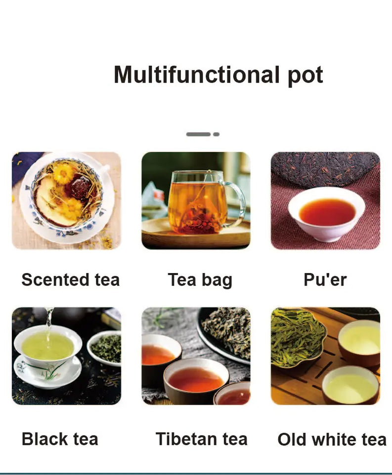 1.2L Pu'er Black Tea Glass Teapot Automatic Insulation Steam Teapot Household Electric Kettle Multifunctional Health Pot 220V