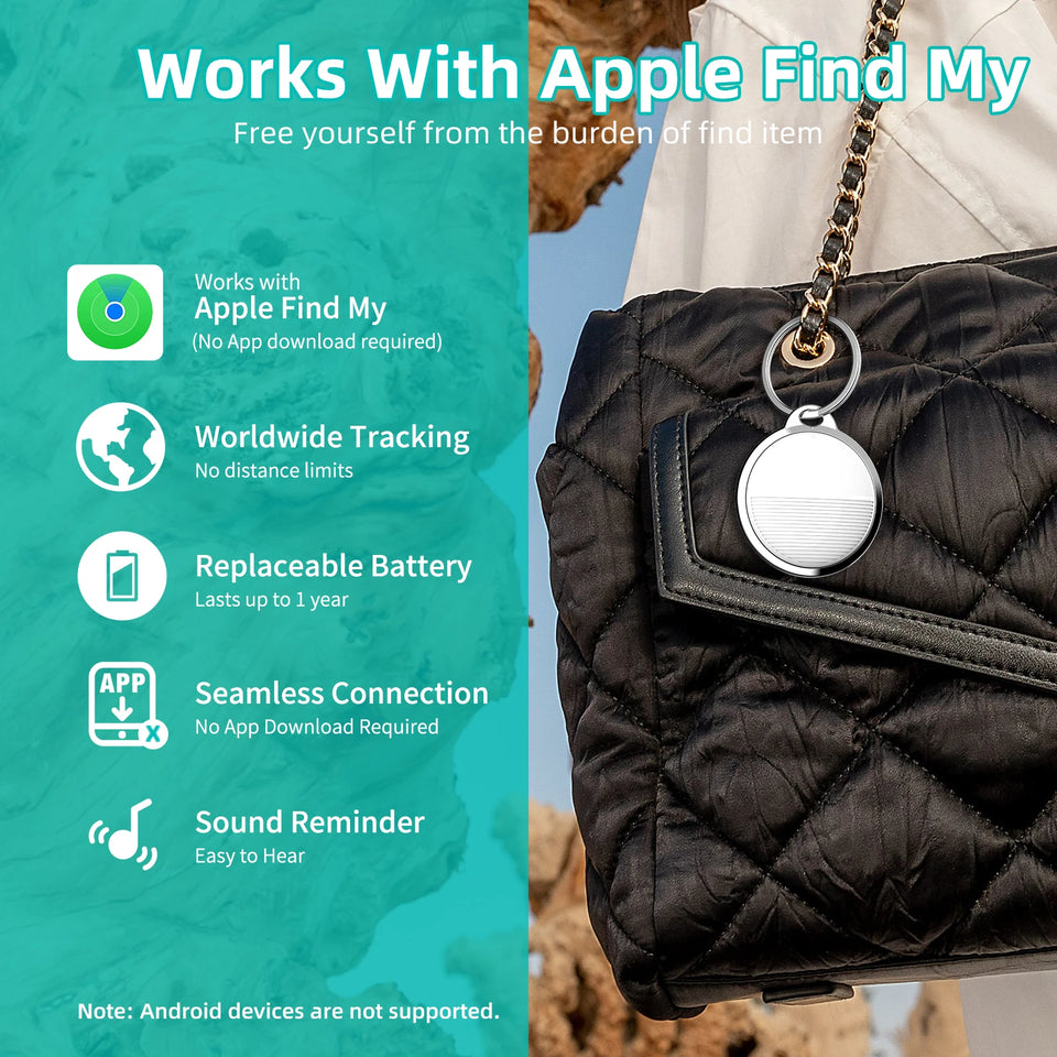 Mini Global GPS Tracker Smart Tag Compatible with iOS Find My App Key Finder Car Dog Pets Anti-lost Alarm Locator Tag For iPhone