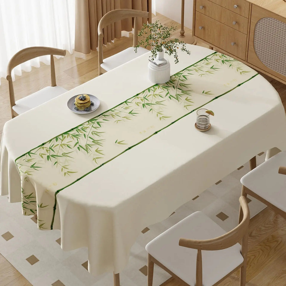 Square Printing Tablecloth No Wash Oil Proof Waterproof and Heat-resistant PVC Table Mat Home Banquet Coffee Table Decoration
