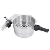 Aluminum Pressure Cooker with Steaming Plate Pressure Cooker Household Stovetop Pressure Canner for Gas and Induction Stoves