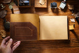 Genuine Leather Sketchbook Retro Painting Notebook Boy"s Girl Student Leather Binding Notebook Classic Handmade Notepad