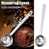 High-quality Stainless Steel Measuring Spoon Blending Thicken Coffee Scoop 5/10/15/20/30ML Powder Spoon Coffee