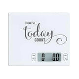 Eat Smart 11lb Food Kitchen Glass Scale with Inspirational Message