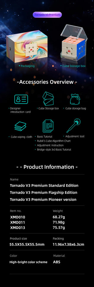 QiYi XMD Tornado V3 Premium 3x3 Flagship UV Magic Cube V3 Premium 3x3 Standard Premium 3x3 Pioneer UV Puzzle Toys Kid Gift
