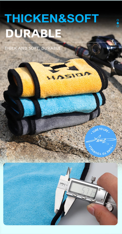 HISTAR 1pc 3 Color Choice Double Layers Thicken Anti-Slippery High Cotton Fabric Soft Fishing Face Towel