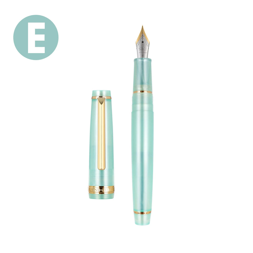 Jinhao 82 Fountain Pen Acrylic Ink Pen Spin Golden sliver clip 0.5mm F Nibs classic Business Office School Supplies Writing Pen