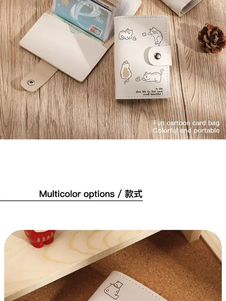 10 Slots Card Holder Business Card Photocards Holder Kawaii Credit Bank Card Case Portable Cash Clutch Wallet Desk Organizer