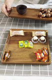 Acacia Wood Coffee Tray Rectangular Food Cup Trays Decorative Wood Plate Dessert Candy Acacia Wood Gongfu Tea Tray
