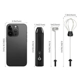 1Pc Electric Milk Frother Coffee Milk Frother Coffee Mixer 500mAh USB-Charging Portable Egg Beater Coffee Milk Mixing Blender