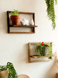 Wooden Display Shelf Floating Shelves Rustic Wood Shelves Wall Storage for Bedroom Kitchen Over Toilet Small Wall Mounted Gifts