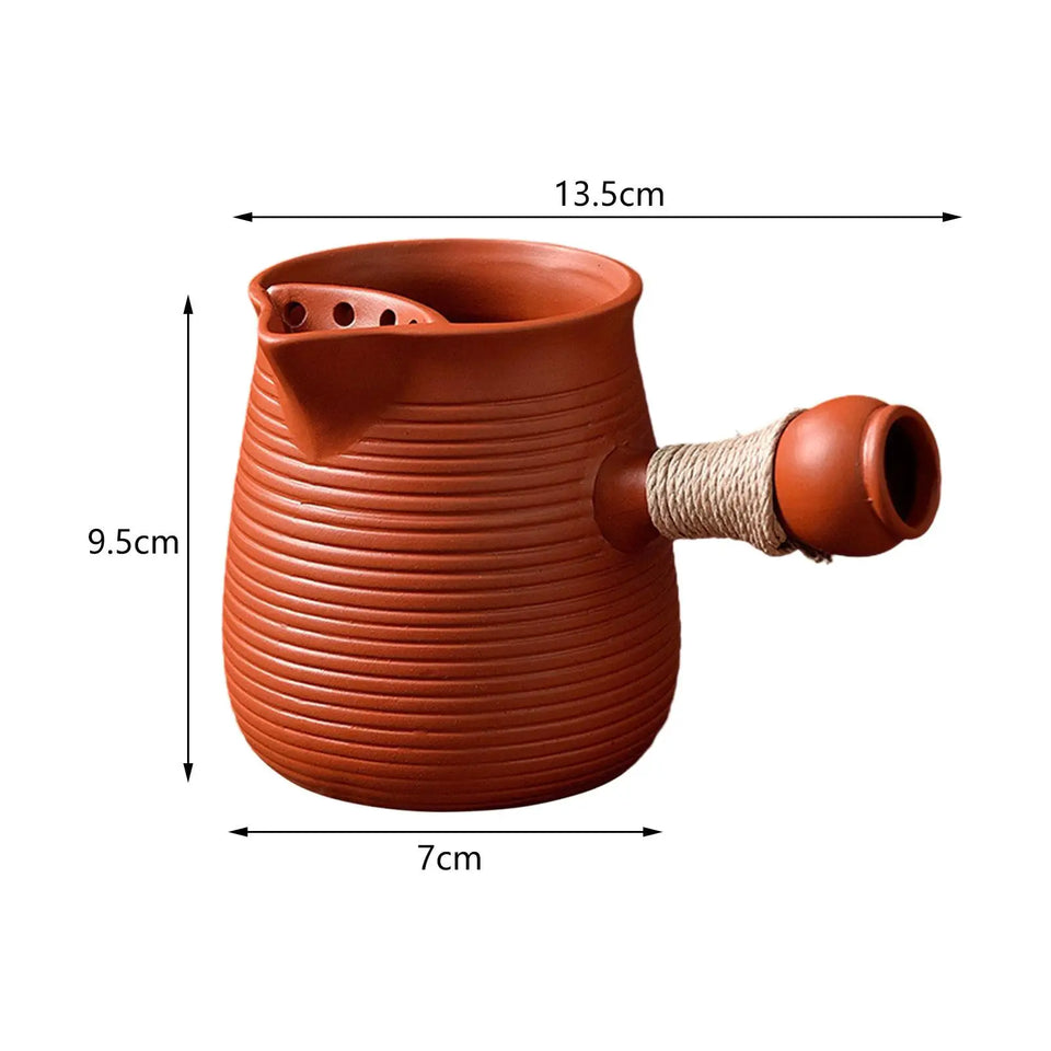 Chinese Ceramic Teapot Loose Leaf Tea Pot Tea Kettle with Anti Scald Handle for Hotel Tea Lovers Gift Home Camping Kitchen