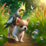 Huacan New Arrivals Diamond Painting Animal Dog Diy Full 5d Mosaic Flower Rhinestone Pictures at Home Decor Craft Kit