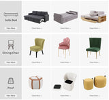 Furniture White Living Room 2 Seater Modern Nordic Scandinavian Upholstery Small Comfy High Quality