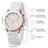 5PCS Women's Watches Fashion Silicone Band Analog Quartz Watch Set（Without Box）