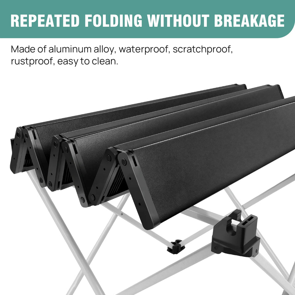 BRIEFNESS Portable Folding Table for Outdoor Picnic Camping Compact Lightweight Aluminum Alloy Garden Patio Table with Carry Bag