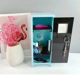Iron Storage Box Dormitory Storage Cosmetics Paper Money Keys Bank Cards and Other Desktop Small Items Mini Locker Cabinet