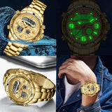 New LIGE Fashion Military Watches for Men Luxury Original Sports Chronograph Watch Waterproof Quartz WristWatch Clock Gift