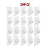 5-40pcs Transparent Plastic Duty Wall Hook for Kitchen Bathroom Office Storage No Trace No Scratch Waterproof Adhesive Hooks