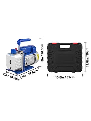 SIHAO 1.8CFM Vacuum Pump with Gauges AC Refrigerant  Vacuum Packing Air Condition Automobile Maintenance 220V 110V