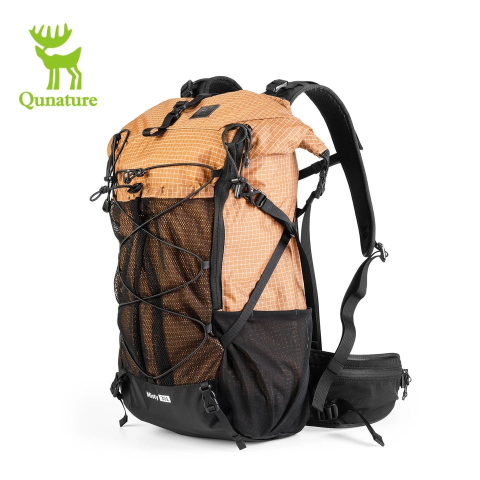 Qunature Backpack Lightweight Mountaineering Hiking Backpack Outdoor Sport 30+5L Breathable Wear-resistant Waterproof Bag