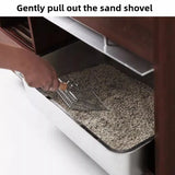 Integrated Cat Litter Box Storage Cabinet Leak Proof Sand Storage Cats Toilet Closed Stainless Steel Bedpans Pets Supplies