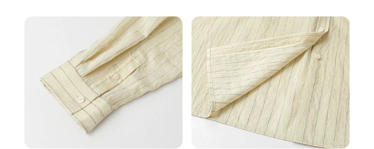 CHIC VEN Women Dress Sets Stripe Shirt Loose Casual Long Sleeve Sunscreen Blouses Camisole V-neck Dresses Spring Autumn 2025