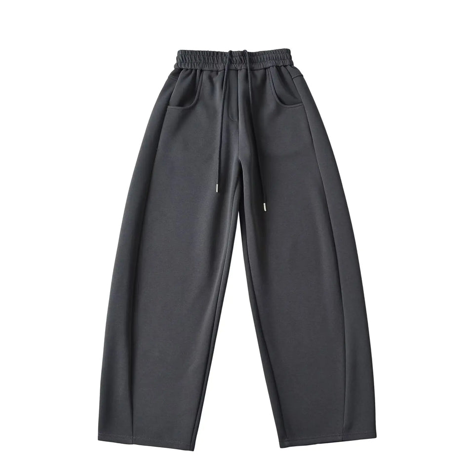 Street Sle High Waist Wide Leg Sport Pants Women's Casual Loose Straight Leg Trousers Coffee Color Trendy Spring Autumn