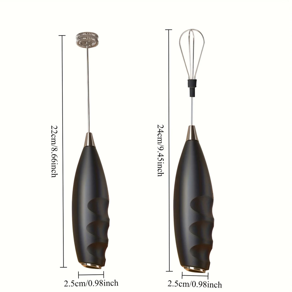 2025 New Stylish Multifunctional Handheld Electric Mixer  Battery Operated Dual-head Whisk for Cappuccino, Matcha, Eggs, Lattes