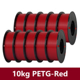 KINGROON 10KG PLA/PETG Filament 1.75mm Black White Gray 3D Printer Filament No Bubbles Plastic 10 Rolls Wholesale