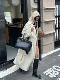 Winter Matte Coffee Camel Grey Large Tote Russian Style Real Suede Cow Leather Women Handbag Nubuck Commuter Office Shoulder Bag