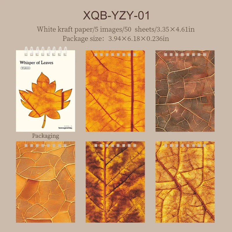 JIANWU Whisper of Leaves Series Vintage Texture Landscape Collage Scrapbook Material Paper Creative Junk Journal Stationery