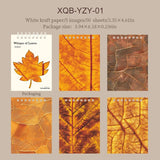 JIANWU Whisper of Leaves Series Vintage Texture Landscape Collage Scrapbook Material Paper Creative Junk Journal Stationery