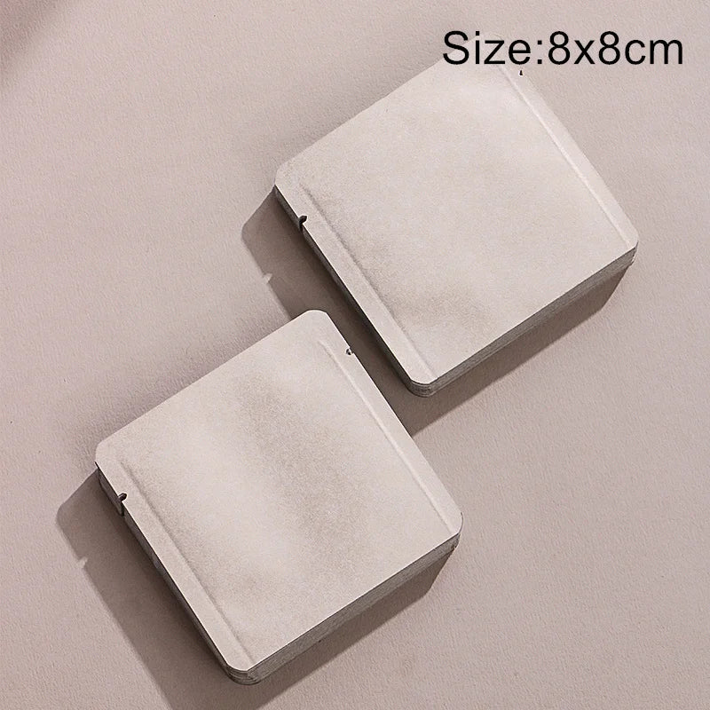 StoBag 200pcs Wholesale Cotton Paper White Packaging Bags Small Heat Sealing for Tea Coffee Powder Storage Pouches Portable