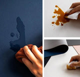 1/6/10 Sets Round PU Leather Placemats & Coaster Set Oil-Proof Waterproof Insulation Mat for Kitchen Coffee Shop Christmas Decor
