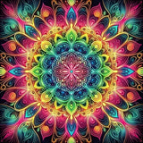 Huacan Flower Diamond Paintings Mandala New Arrivals 2025 Mosaic Geometric Diamond Embroidery Kits Home Decoration