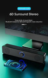 Wireless Bluetooth and PC Soundbar Wired Speaker USB Powered Soundbar for TV Pc Laptop Gaming Home Theater Surround Audio System